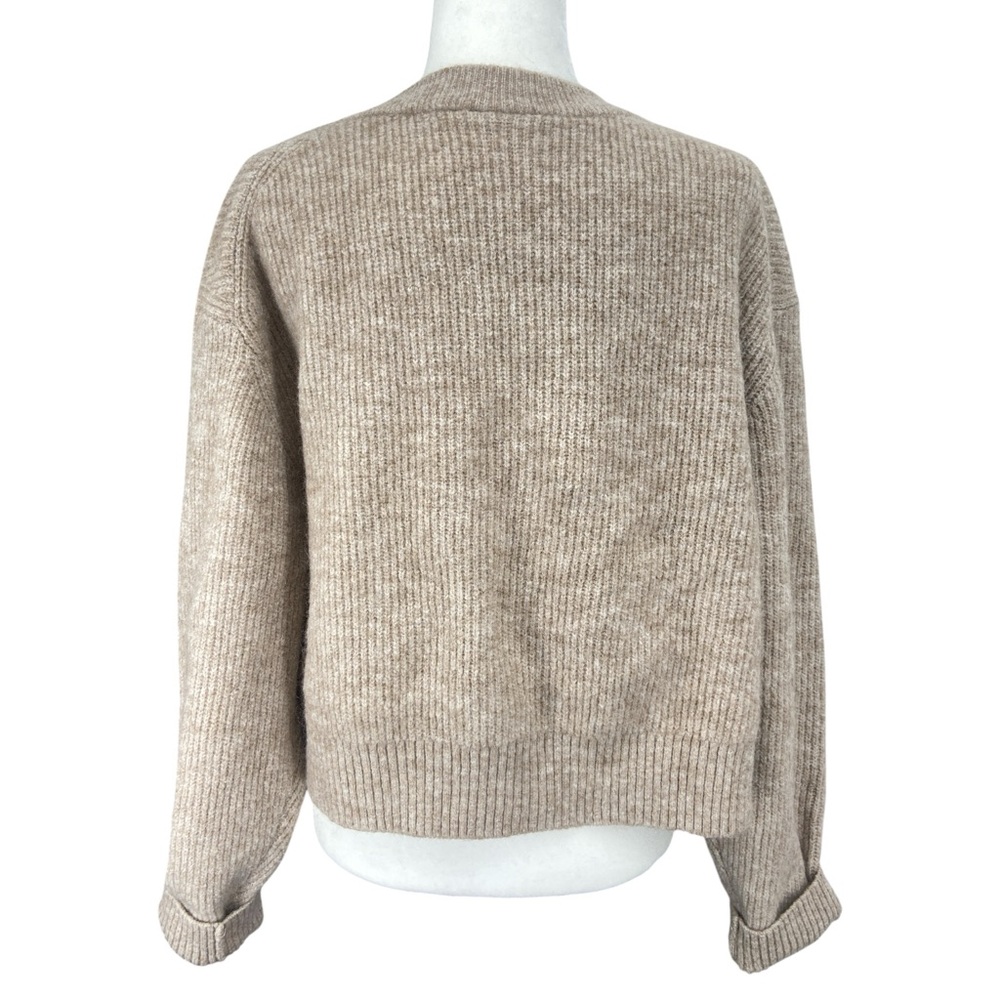 Weekday Swing Cardigan Oatmeal Mohair Wool Large - Picture 4 of 8